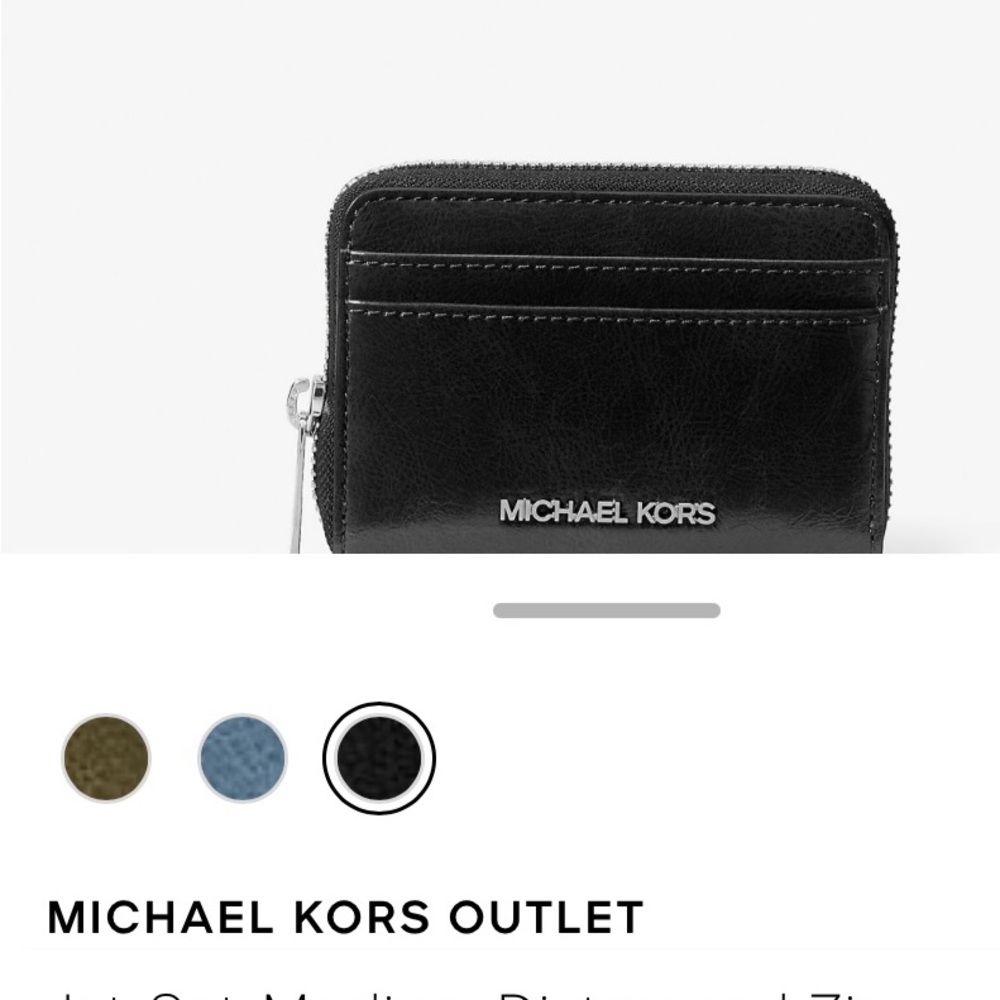 Michael Kors Shiny Black Card Holder - Picture 6 of 9